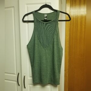 💮Victoria Sport heathered muscle tank top with front mesh v  neckline